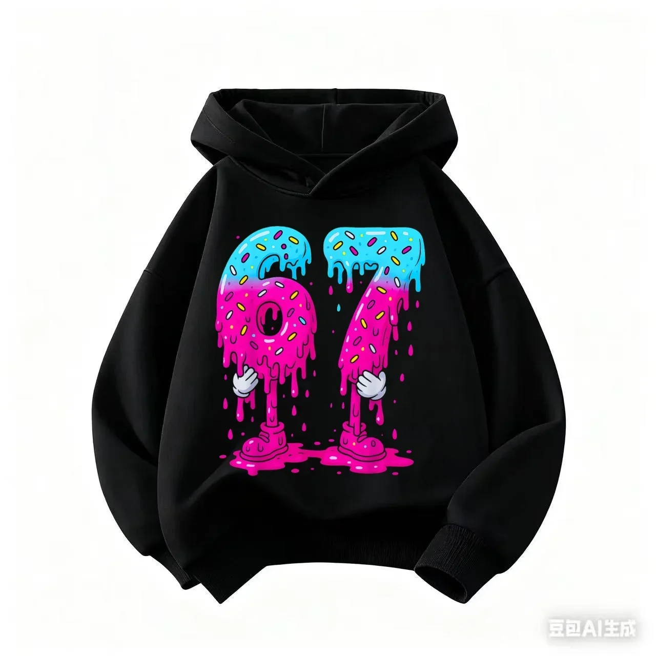 Einhorn-Hoodie für Kinder 67 Regenbogen Niedlicher Kawaii Cartoon Glitzernder Mädchen Lustiger Trendiger Oversized Lässiger Sport-Sweatshirt – Detail 20