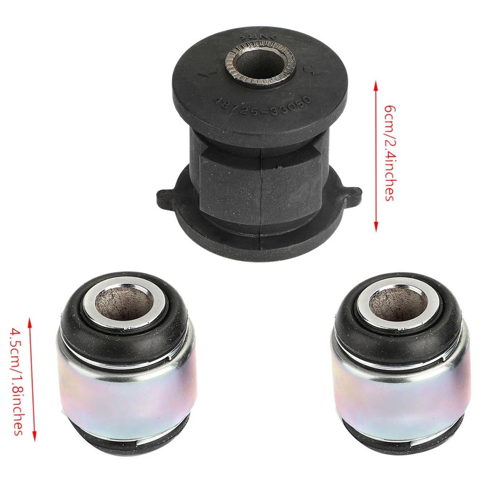 3 PCS Rear Arm Bushing Assembly for 48725-33050 42210-20010