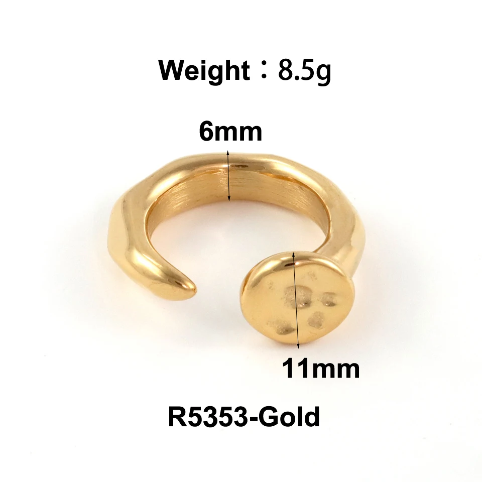 High Quality Gold Color Nail Ring Stainless Steel Screw Ring for Women Men Fashion Jewelry Accessories Anillos Mujer Party Gift