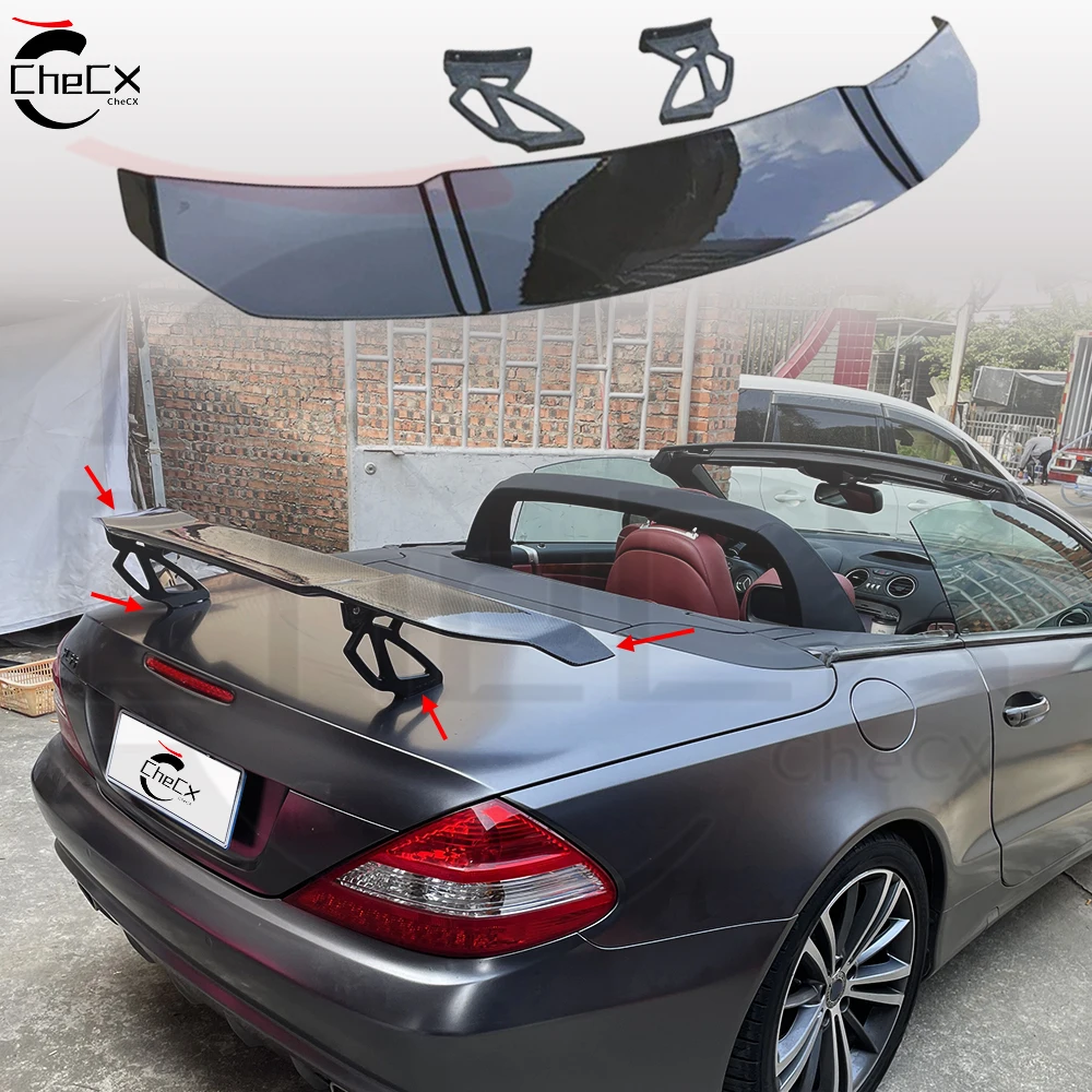 

For 2004-2019 Mercedes Benz SL Class SL300-SL550 True Carbon Fiber Rear Spoiler Trunk Lid Car Exterior Accessories Tail Wing