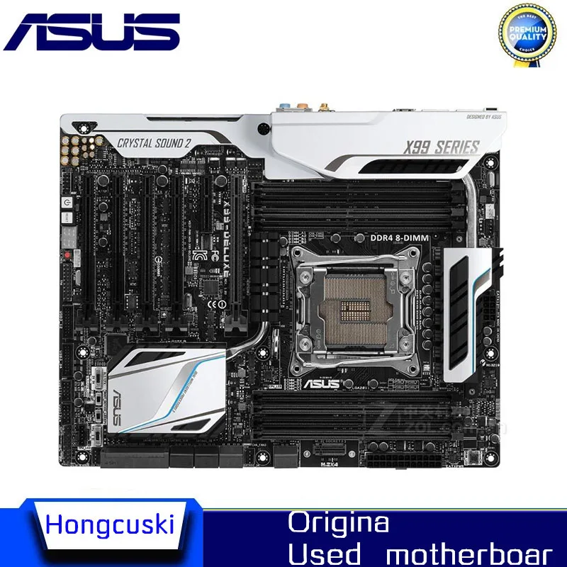 

Для ASUS X99-DELUXEUSB/3.1 LGA2011 б/у оригинальная материнская плата с разъемом LGA 2011-3 V3 DDR4 128 ГБ X99 настольная материнская плата