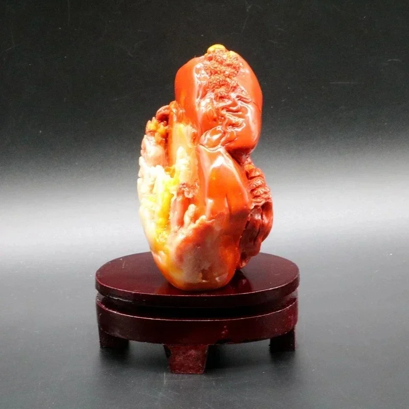 Shoushan Stone Carving Landscape Ornaments, Home Furnishing Fengshui Jade Crafts and Gifts