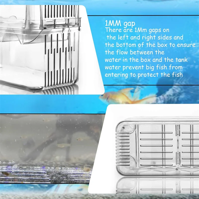 Multifunctional Fish Aquarium Fish Breeding Isolation Box High Clear Aquarium Breeder FishTank Double Guppies Hatching Incubator