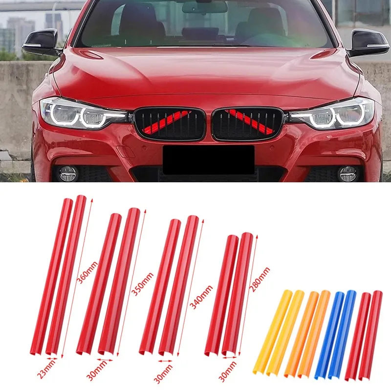 Novo para x1 x2 x3 x4 x5 1 2 4 6 7 séries novo 3 5 série esporte adesivo grade dianteira do carro nariz guarnição barra de entrada ar tira ventilação