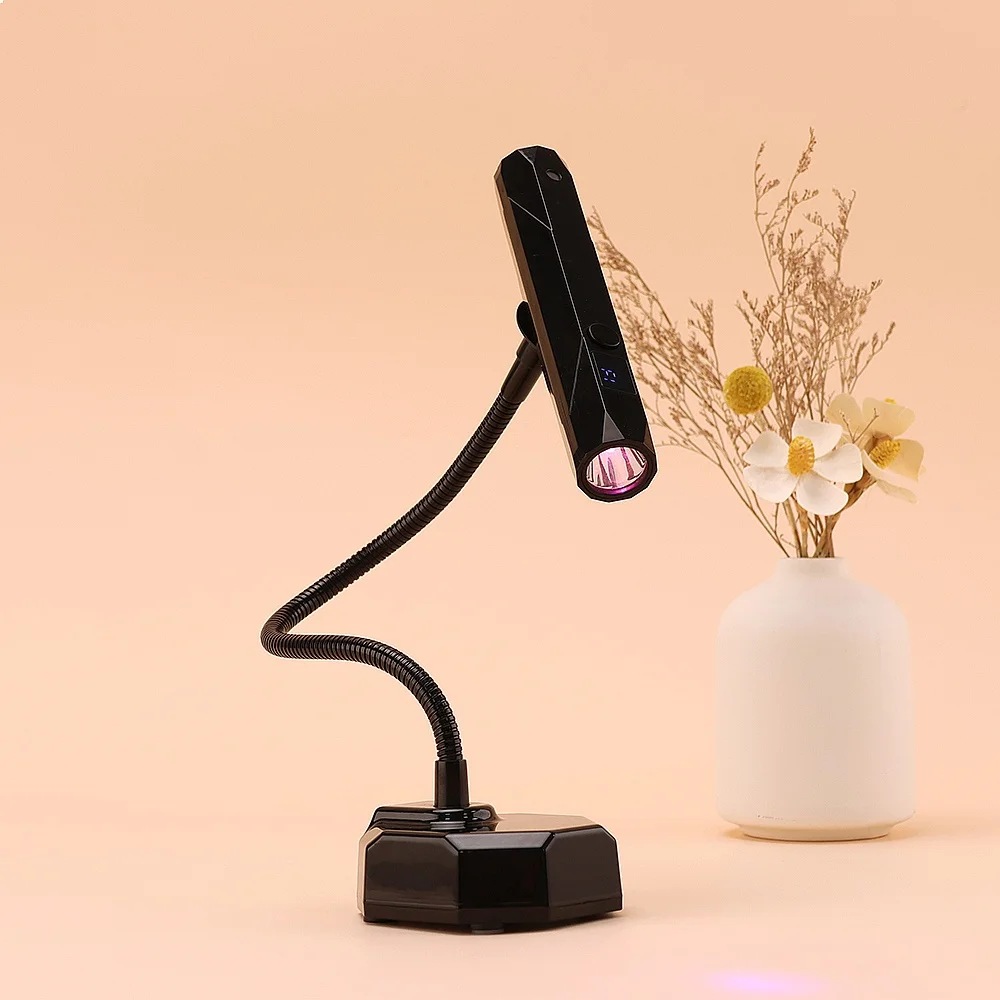 85% Girls love Black Mini Rechargeable Cordless UV Led Soft Gel Finger Tip Flexible Desk Table Nail Lamp Flash Cure Touch Light