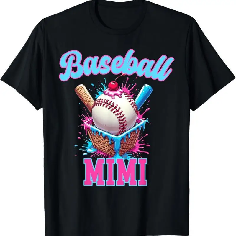 Baseball Mimi Ice Cream Drip Mother'S Day T Shirt