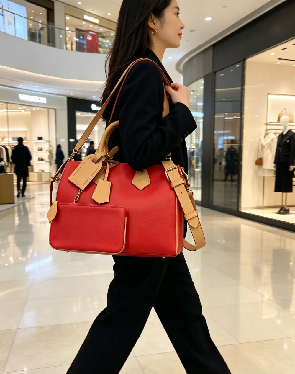 

2026 Fashion New Women's Bag Portable Large Capacity Shoulder Bag Crossbody Bag with Shoulder Strap
