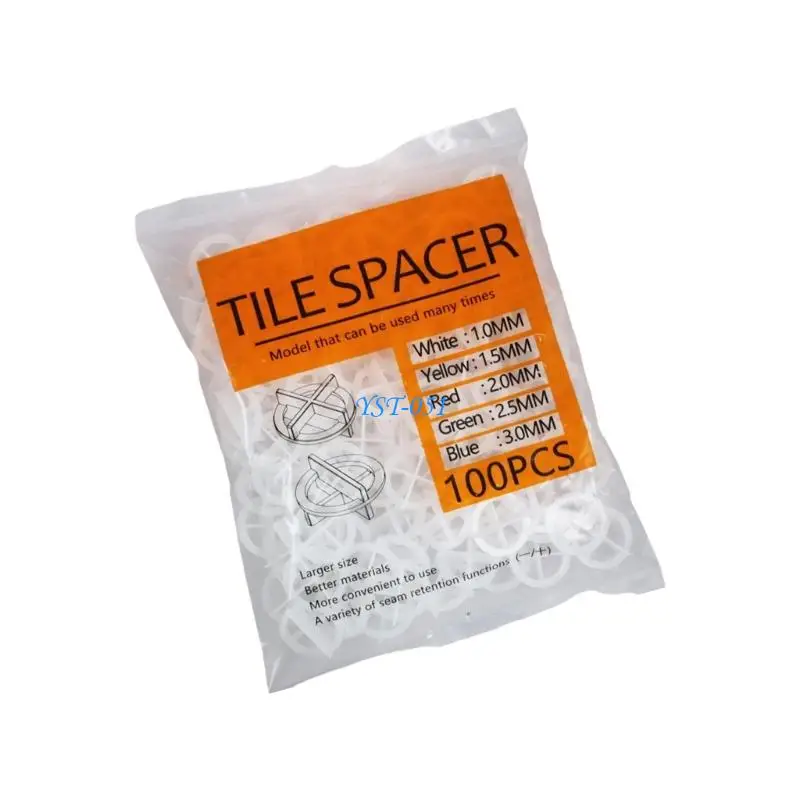 E15A Pack of 100 Simple Use DIY Tile Clips For Home Improvement Tiling Projects Sizes