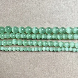 Natural Moon Stone Lt Green Cat Eye 15