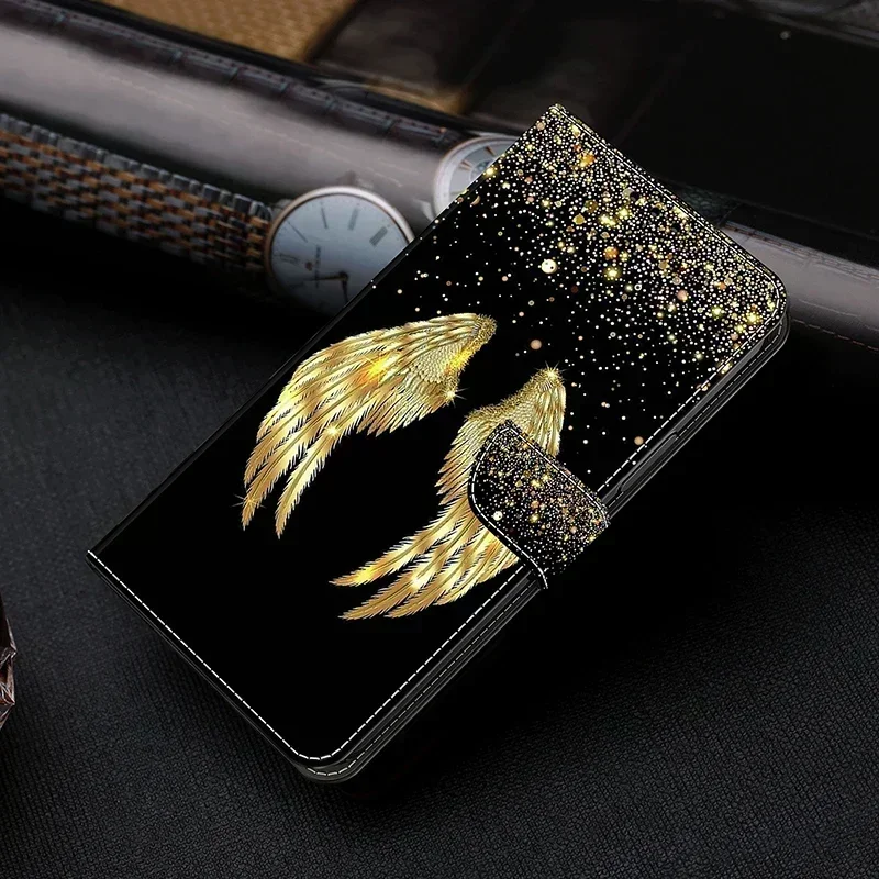 Cute Butterfly Flower Painted Case For Xiaomi 11 Lite 5G NE 13 Pro Mi 13T Pro 12T 11T Magnetic Leather Card Slot Flip Back Cover