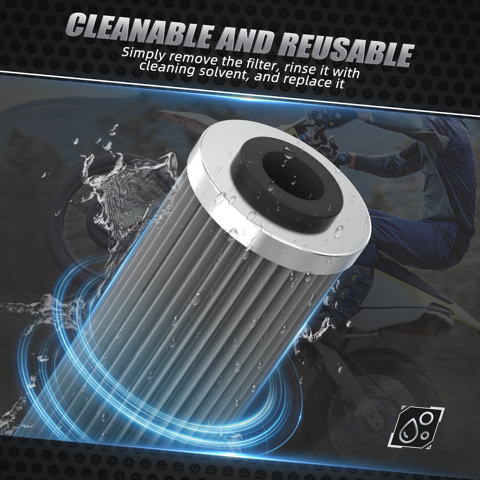 35 Micron Magnetic Oil Filter For KTM 350 EXC-F 450 SX-F 250 350 400 450 500 505 530 EXC EXC-F XC-W XCF-W XC-F SX-F Freeride 350