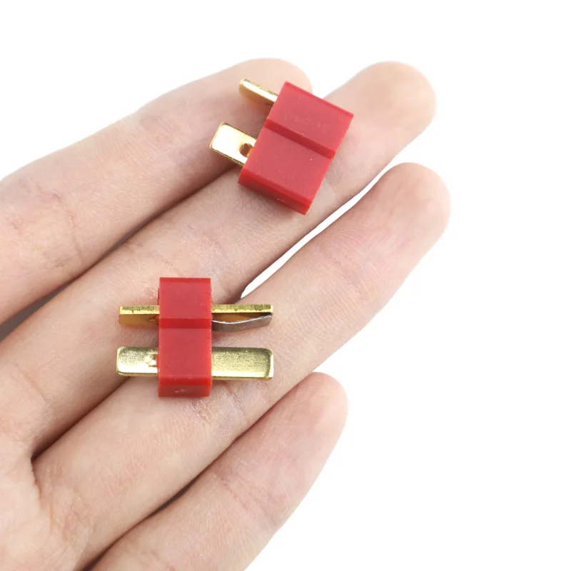 リモコンクアッドコプターリチウム電池リモコンUAV航空機部品用の真新しいT型プラグオスおよびメスコネクタ