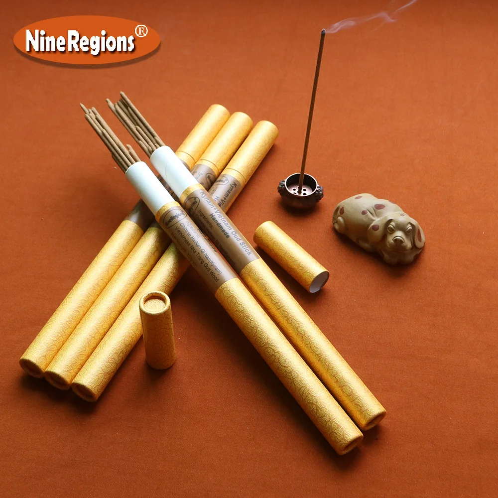 10g Chinese HaiNan Kynam+Vietnamese Nha Trang Agarwood Incense Sticks Self-Handmade Eco-Friendly Quality Home Aromatic