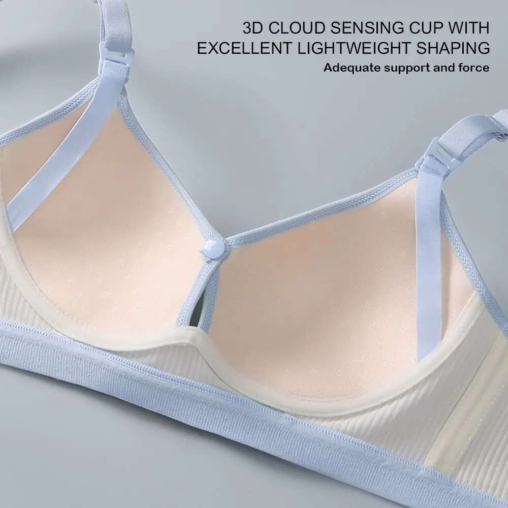 Modischer Doppelschnallen-Still-BH Anti-Durchhängungs-Push-up Schwangerschafts-BH Reine Baumwolle Praktischer Schwangerschafts-Bralette zum Stillen – Detail 12