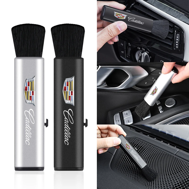 Novo Pincel de Limpeza Retrátil para Interior de Carro, Escova de Lã Macia para Cadillac Escalade CTS ATS SRX STS XT5 XT4 XT6 XTS CT4