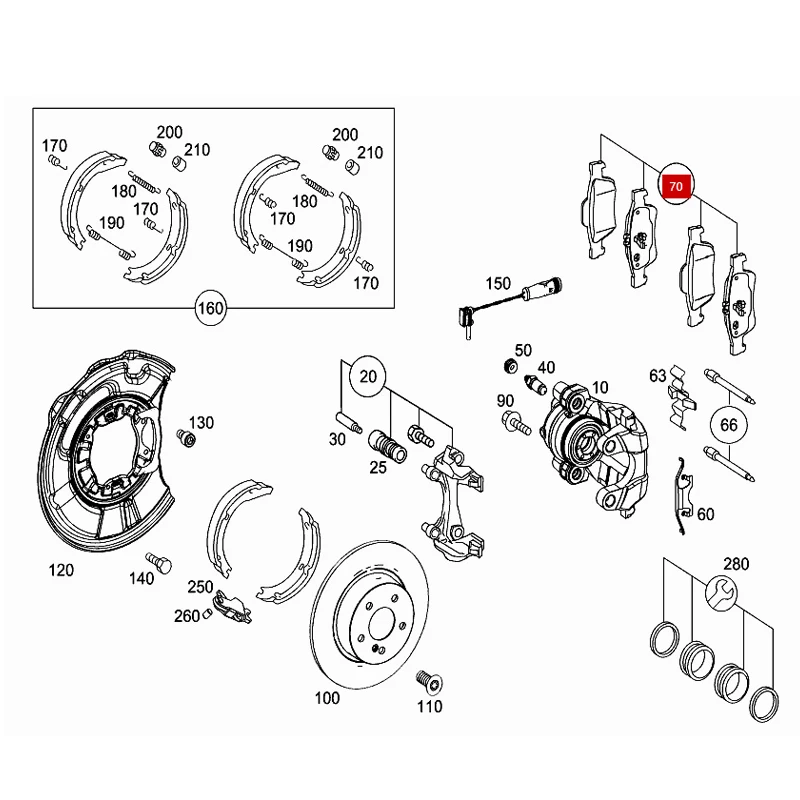 A0064200120 A0004230230 A0044204420 A0034205120 E420 E500 CL600 S 320 S280 S450 W221 W230