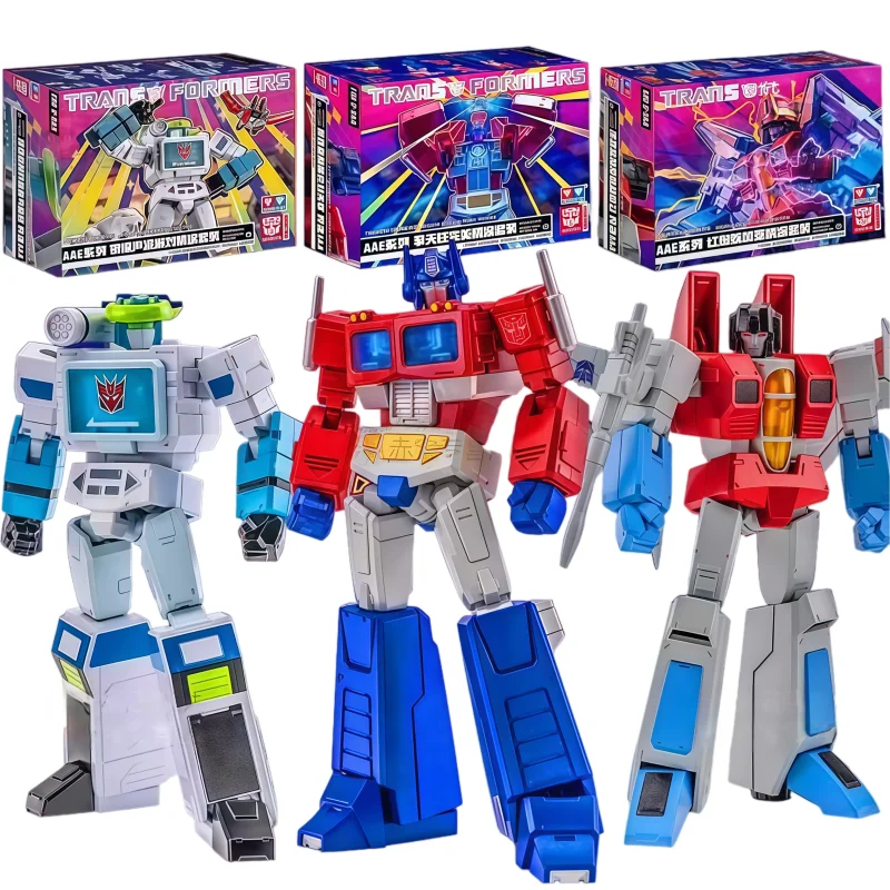 AULDEY Transformers AAE G1 Optimus Prime Starscream Soundwave Set di modelli da assemblare con action figure snodate e articolate, giocattoli da collezione