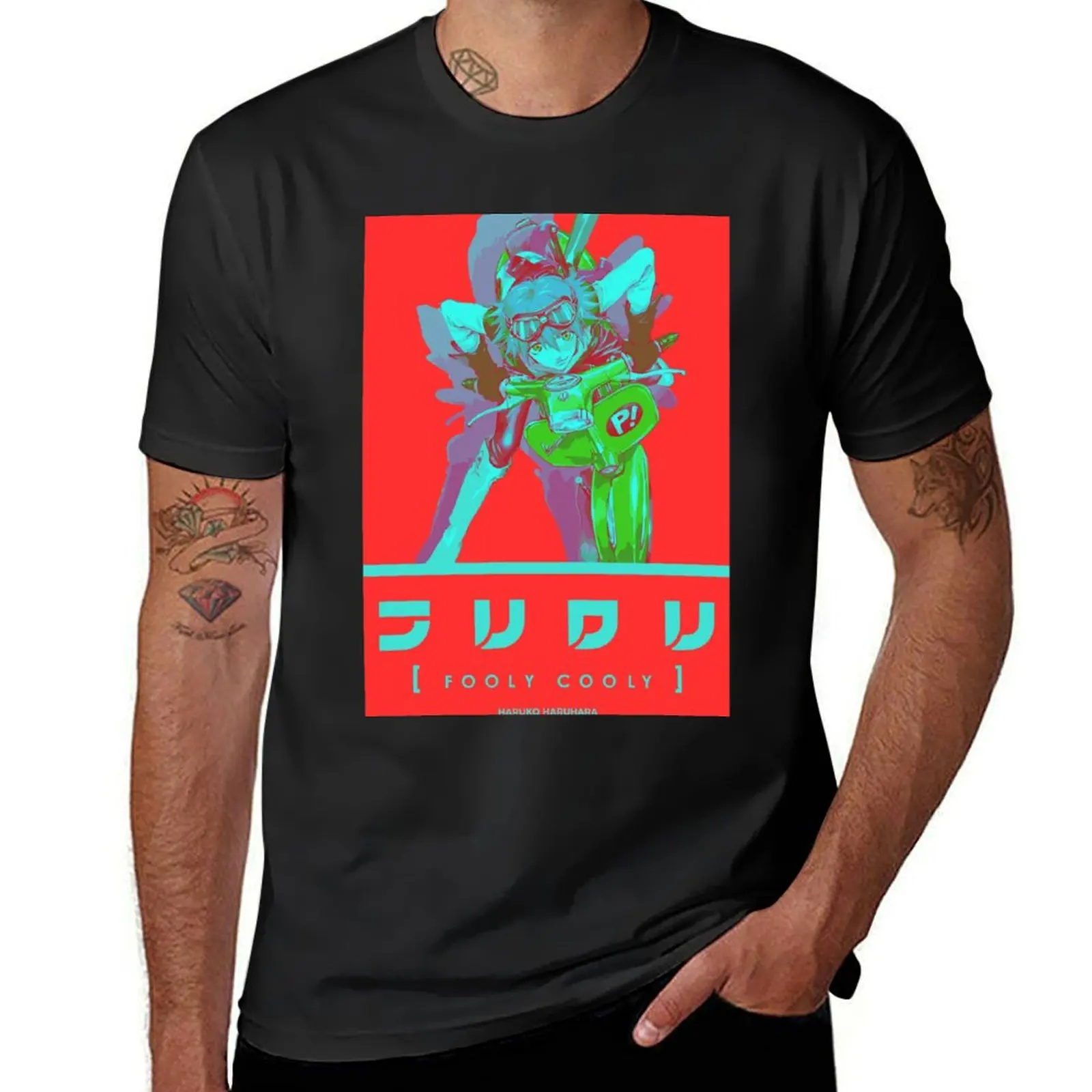 FLCL Haruko T-Shirt sublime Blouse men clothing