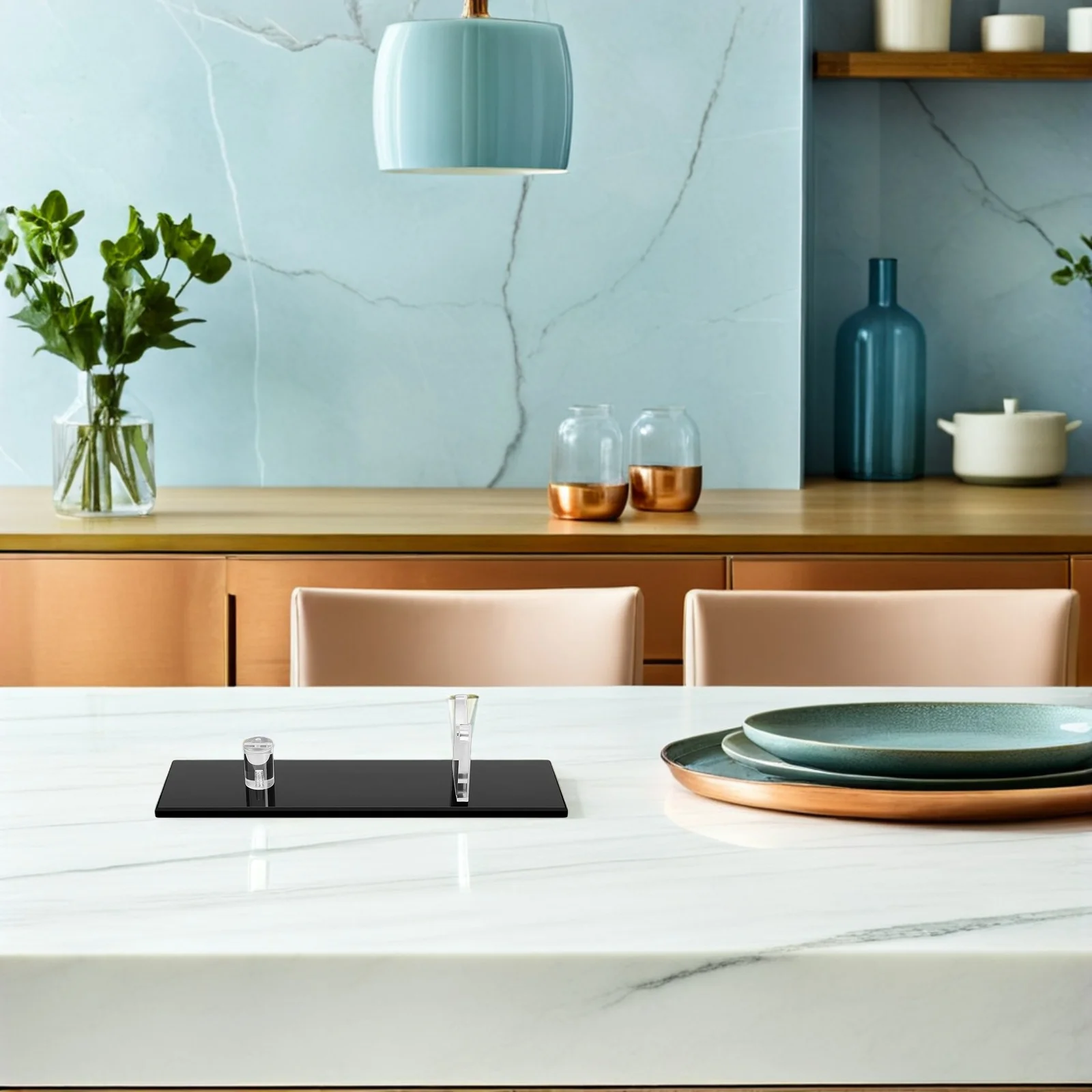 Cutter Display Rack Transparent Acrylic Holder Sturdy Storage Stand for Home Kitchen Easy Access Cutter Organizer Displaying