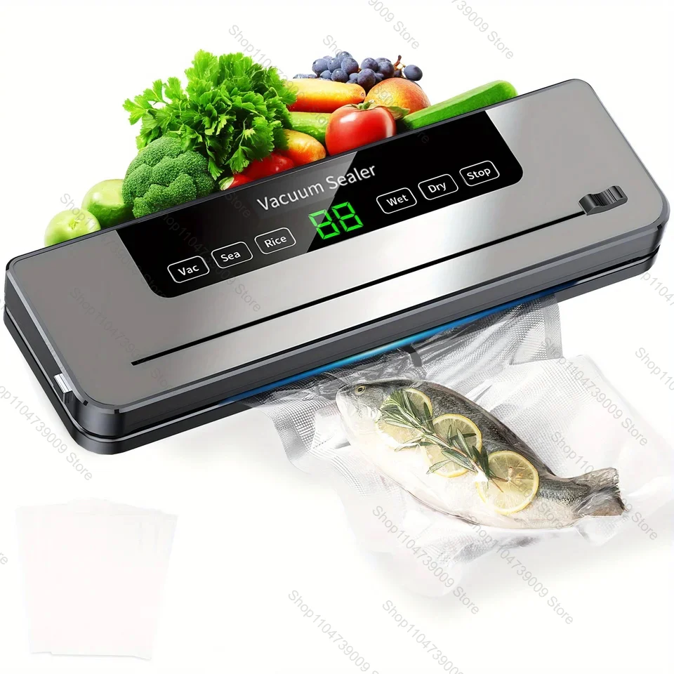

Electric Professional Vacuum Sealer Food Electric Vacuum For Kitchen Food Storage Sealing Machine Dry/Wet Food Cuisine Sealer
