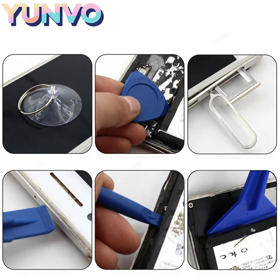 Kit Universal de Herramientas de Apertura de Pantalla, Espátulas de Plástico para Desmontaje para iPhone, Teléfonos Móviles y Reparación de Portátiles 6