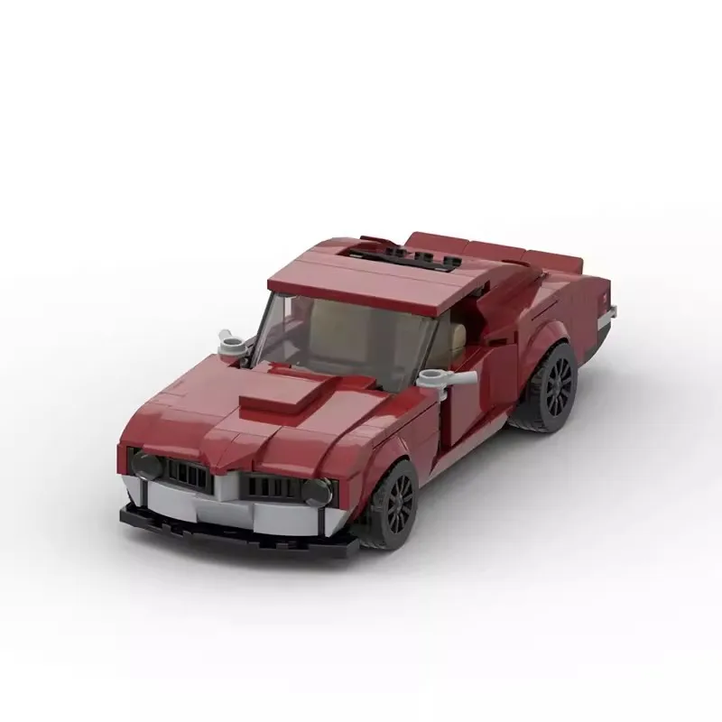 Bricklink MOC Technical Car V8 Engine 1973 Pontiac Firebird Speed Champions Vehicle Sets Building Blocks Kid Toys Christmas Gift