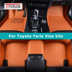 TITIPLER Custom Car Floor Mats For Toyota Yaris Vios Vitz Auto Carpets Foot Coche Accessorie