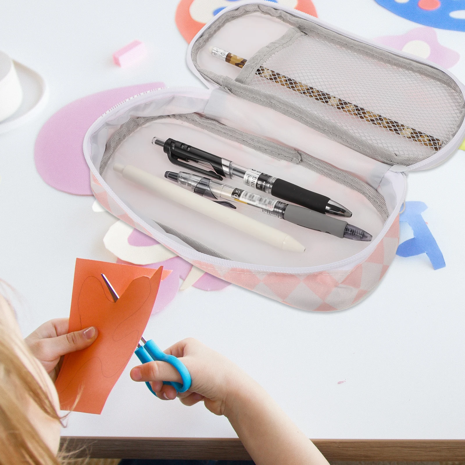 

Pencil Case Zip Cartoon Bag Large Organizer Kids Pouch Zipper Design Adorable School Storage