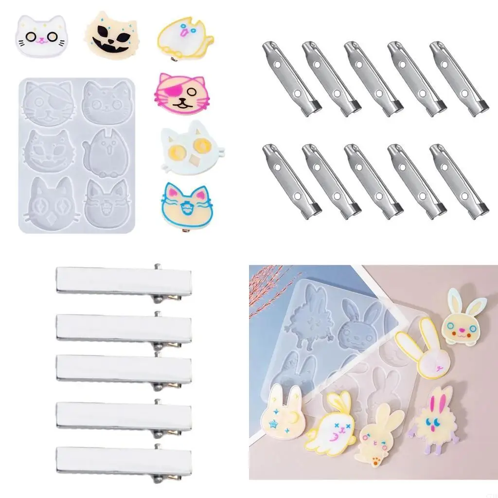  Fun and Creative Hairpins Mold Silicone Mould for Handcrafted Hair Accessories