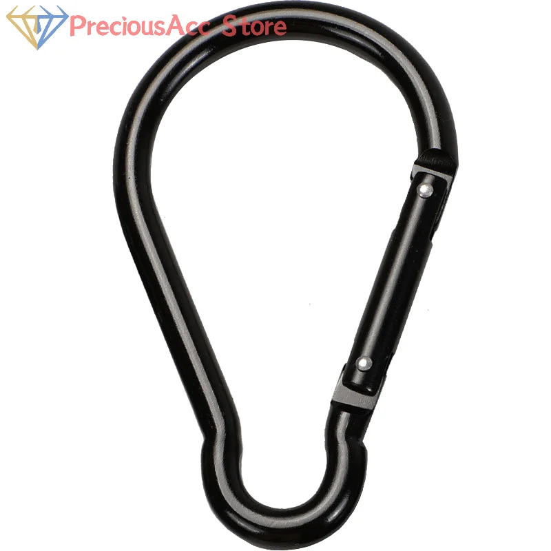 Großer Karabiner zum Wandern, Camping, Schnellverbindung, Sicherungsring, Karabinerhaken, Karabinerhaken aus Aluminiumlegierung, Kürbisform, nicht verriegelbares Design