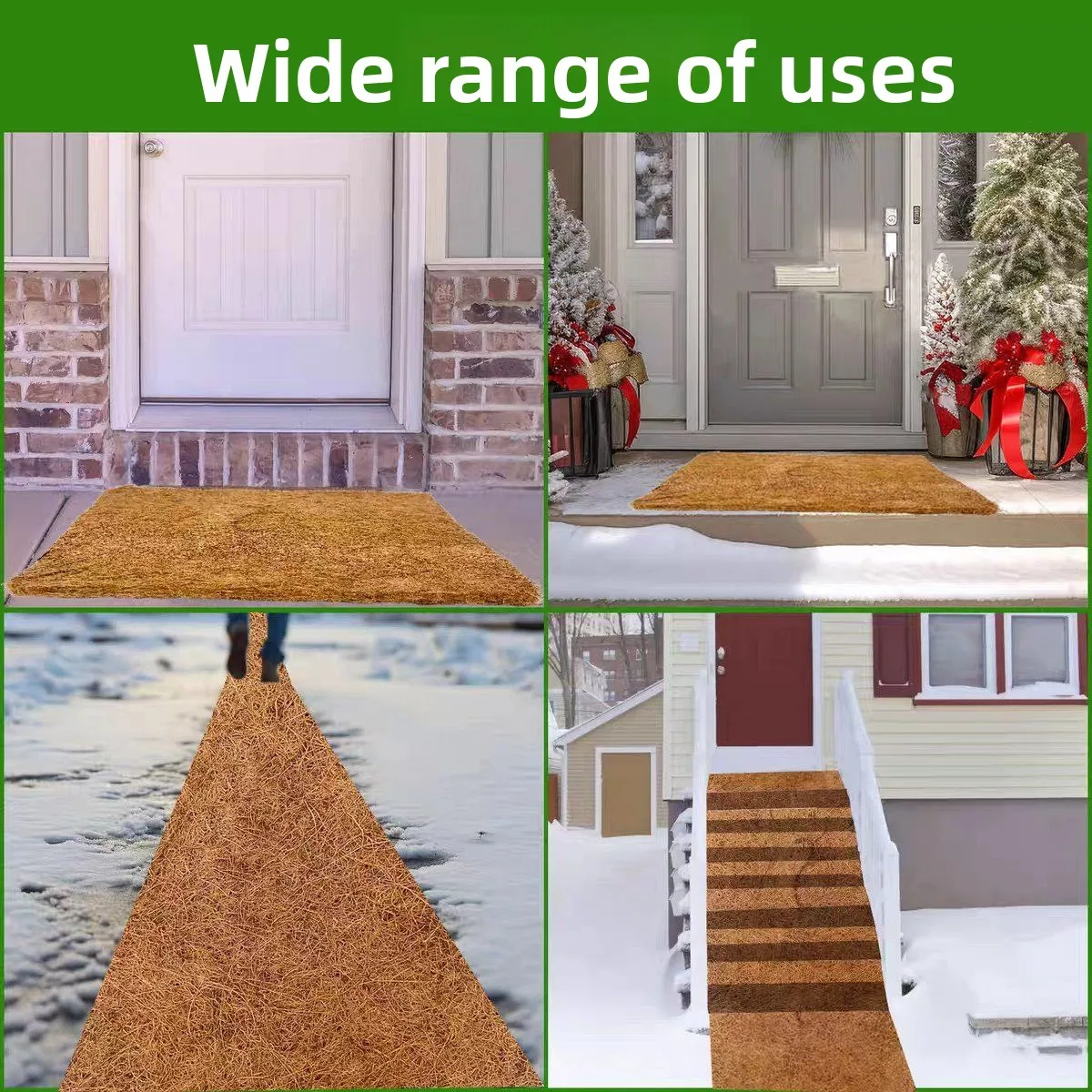 Coco Coir Mat Anti-slip Liner, Leakproof Coconut Fiber Pad for Flower Pot Bottom, Garden Plant Moisturizing Soil Cover