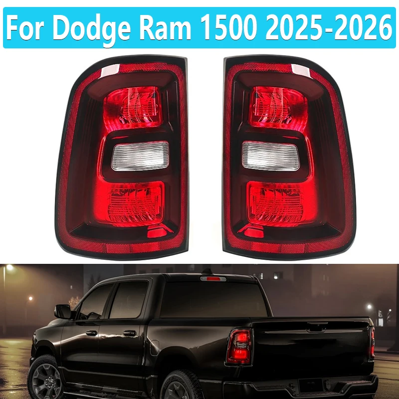 Luz trasera de humo roja tipo halógeno para Dodge Ram 1500 2025-2026 luz de freno de coche lámpara trasera 68531047AA 68531046AA