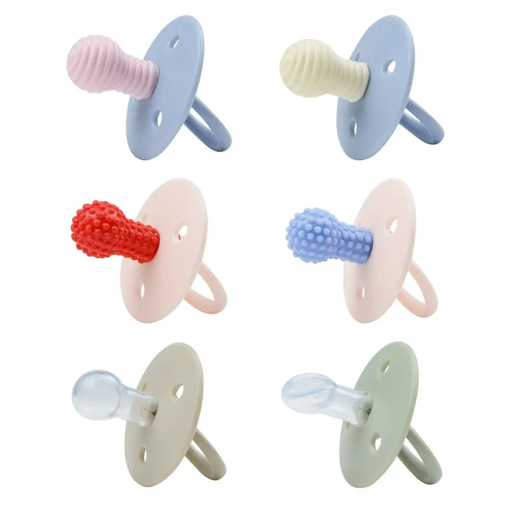 

Lithe Spiral Soft Care Product Contrast Color Safety Food Grade Non-slip Nursing Accessory Soother Baby Pacifier Nipple