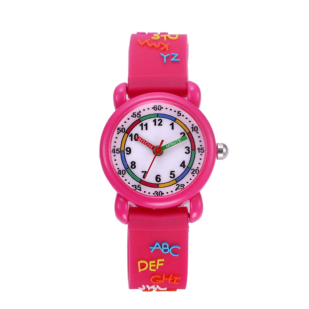 1pc Fashion Cartoon Watch Watch Rosy Cartoon Quartz Wristwatch For Adjustable Strap Gift Timepiece