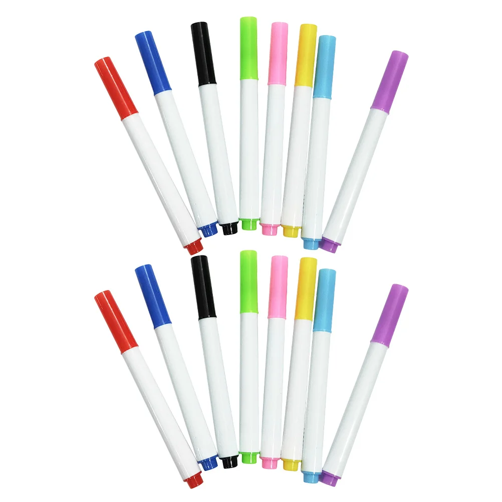 

16 шт. моющиеся маркеры для сухого стирания с тонким наконечником, красочные ручки для досок для детского творческого искусства, маркеры с тонким наконечником для сухого стирания