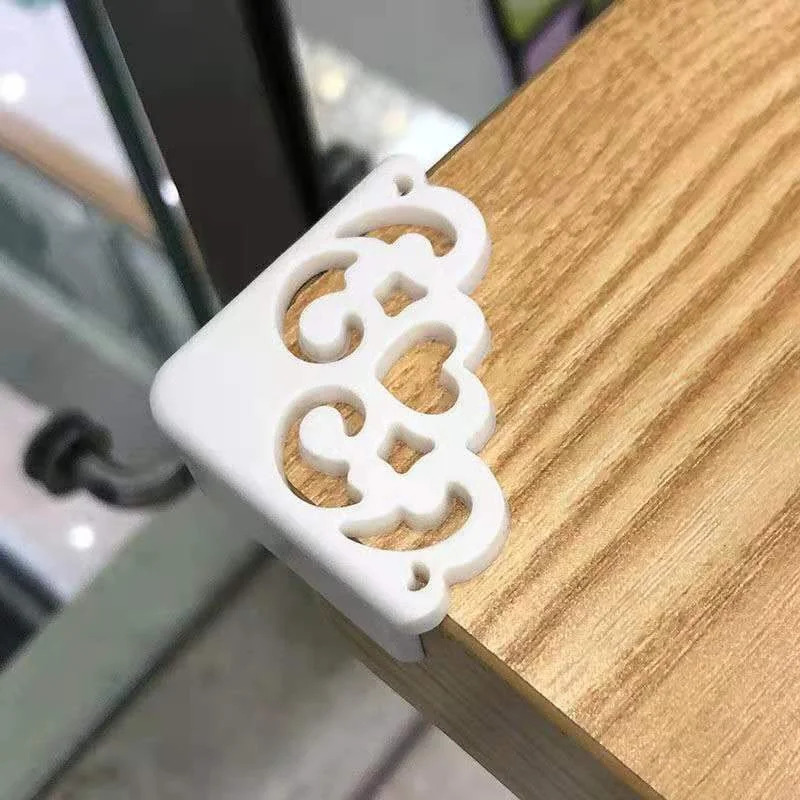 4pcs Table Desk Corner Guard, Edge Guards Table Decoration, Hollow Out Flower Pattern, Soft Safe Corner Protector