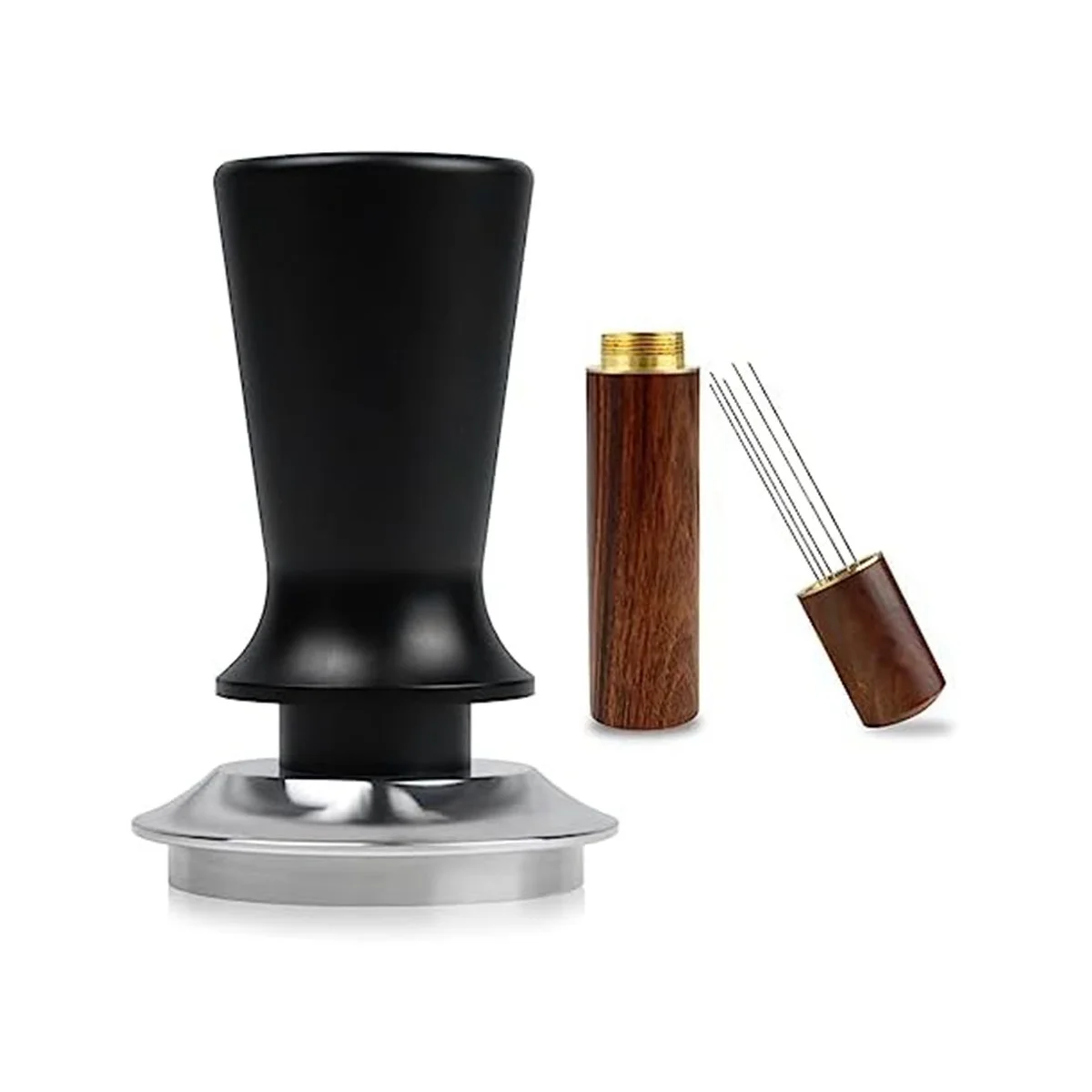 

Espresso Tamper 51mm & Espresso Stirrer, Espresso Tamper, Calibrated Spring Loaded Hand Tamper Stainless Steel Base