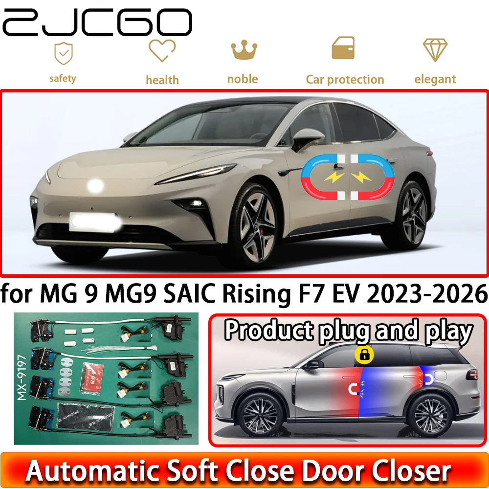 

for MG 9 MG9 SAIC Rising F7 EV 2023-2026 Soft Close Door Kit Power Closing Latch System Auto Pull Door Easy Close Plug & Play