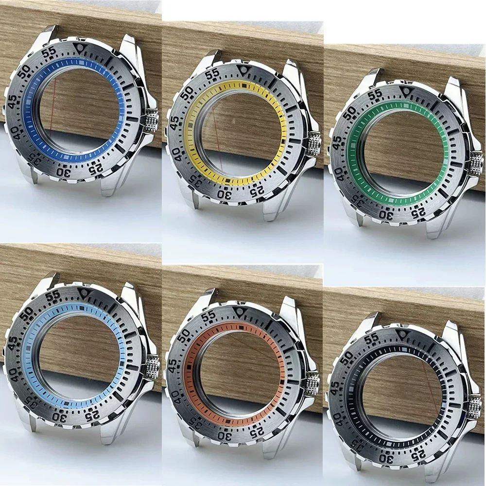 30atm à prova dwaterproof água 44mm caixa de relógio tamanho grande para nh35 nh36 nh34 4r35a 4r36a movimento relógio mecânico mergulho caber 28.5mm dial diy