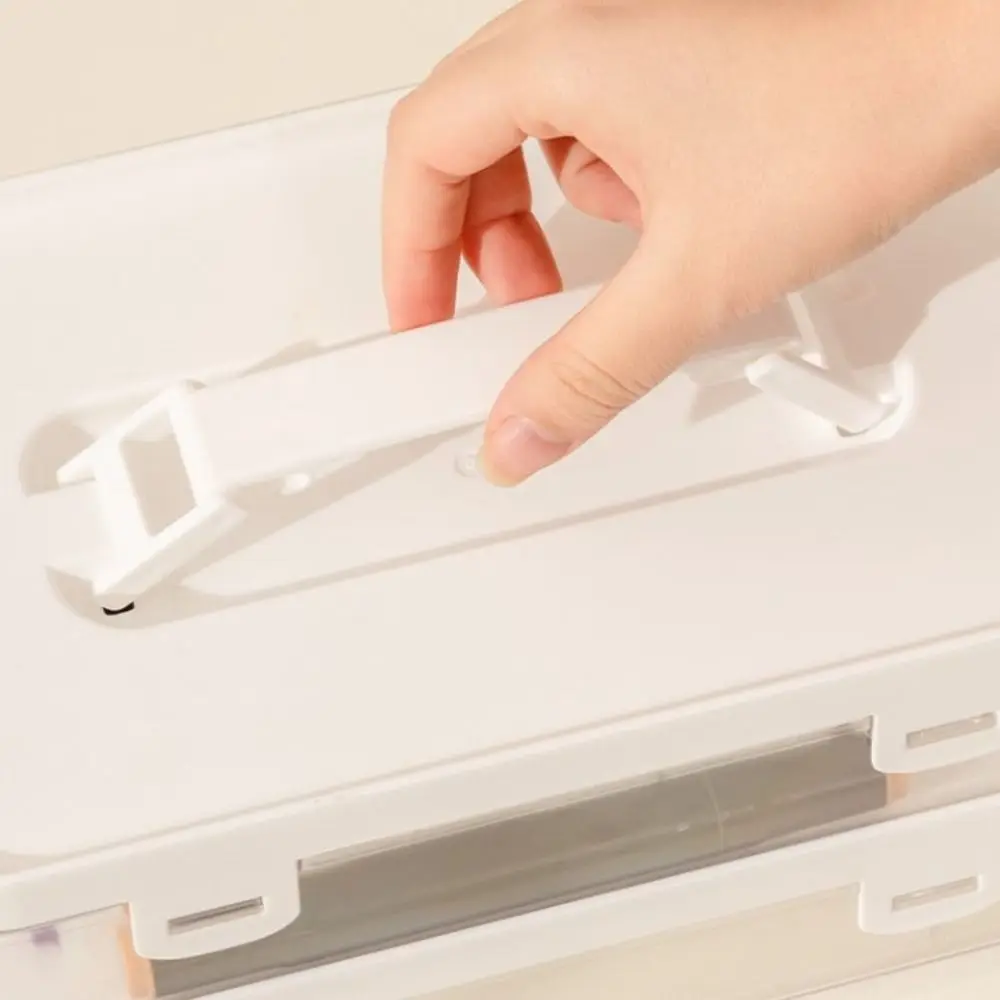 

Чехол для художественных маркеров большой емкости, прозрачный с ручкой, держатель для маркеров, простой портативный ящик для хранения настольных принадлежностей для школы и офиса