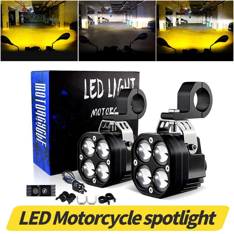 

Motorcycle Light Truck Led Spotlights 12000LM 80W Turn Signals Headlight Accessories for Suzuki Motorbike Auxiliary Fog Lights