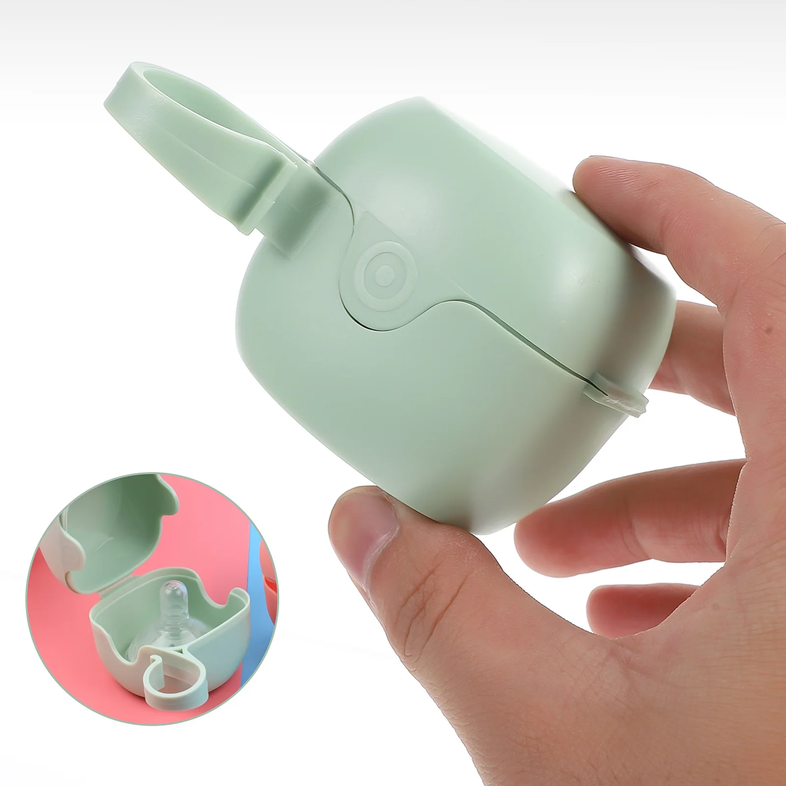 

4Pcs Portable Baby Pacifier Protective Box High Sealing Food Grade PP Storage Container Dustproof Holder Travel Use