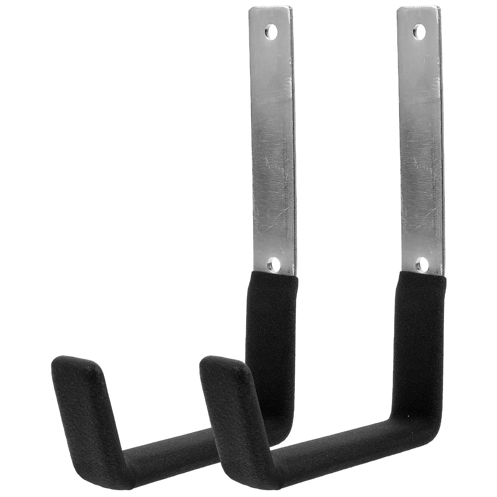

2 pcs Heavy Duty Wall Hooks PVC Iron Material Strong Bearing Capacity Storage Home Garage L Shape Durable Reliable