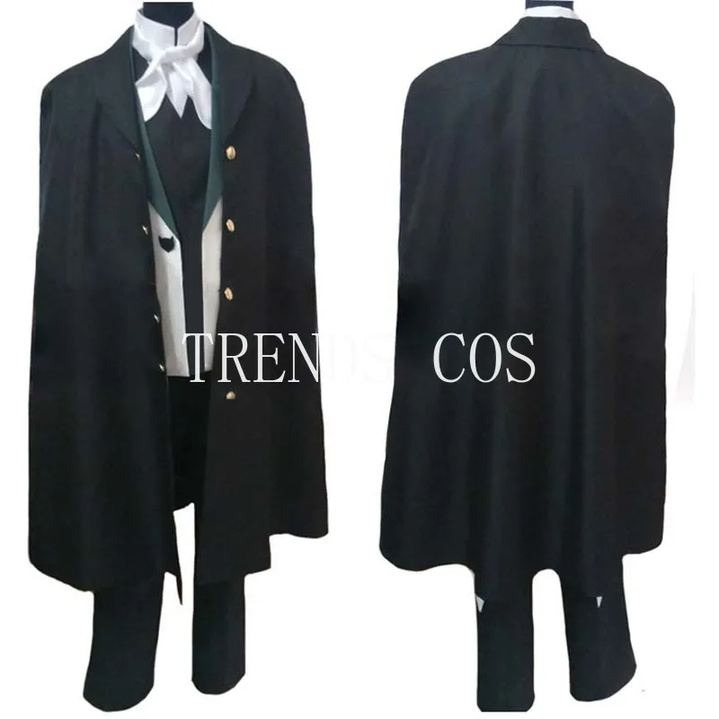 Anime BSD Edgar Allan Poe Cosplay Costume for Anime Comic Con Role Play Edgar Allan Poe Outfits Halloween Party Suit