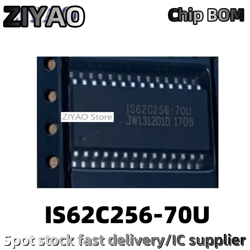 5PCS IS62C256 IS62C256-70U SOP-28 Packaging Chip IC Integrated Circuit Memory Chip