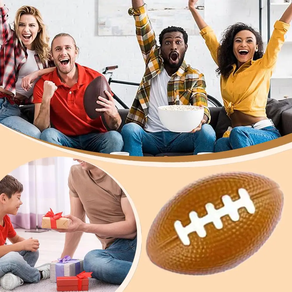 

Мягкий мини-мяч для регби из полиуретановой пены для снятия тревоги, спортивный мяч для снятия стресса в офисе, для украшения спортивной тематической вечеринки