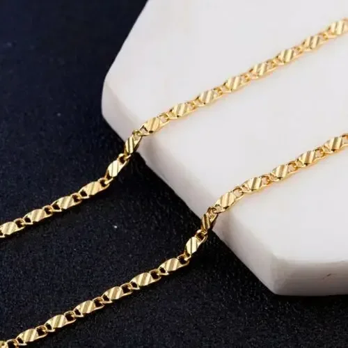 سلسلة قلادة ساحرة ذهبية اللون عيار 18 قيراط للرجال والنساء ، فضة إسترليني ، 16-30 بوصة ، 2 + ، مجوهرات عصرية للزفاف ، تخفيضات كبيرة