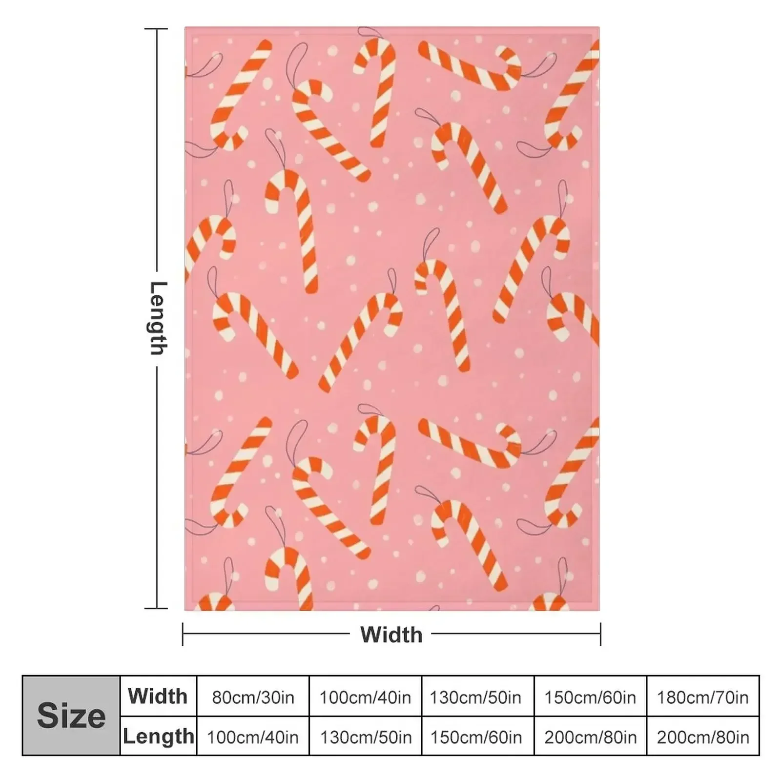 Candy cane pattern, pink and red Throw Blanket Decorative Sofas Thermals For Travel Blankets