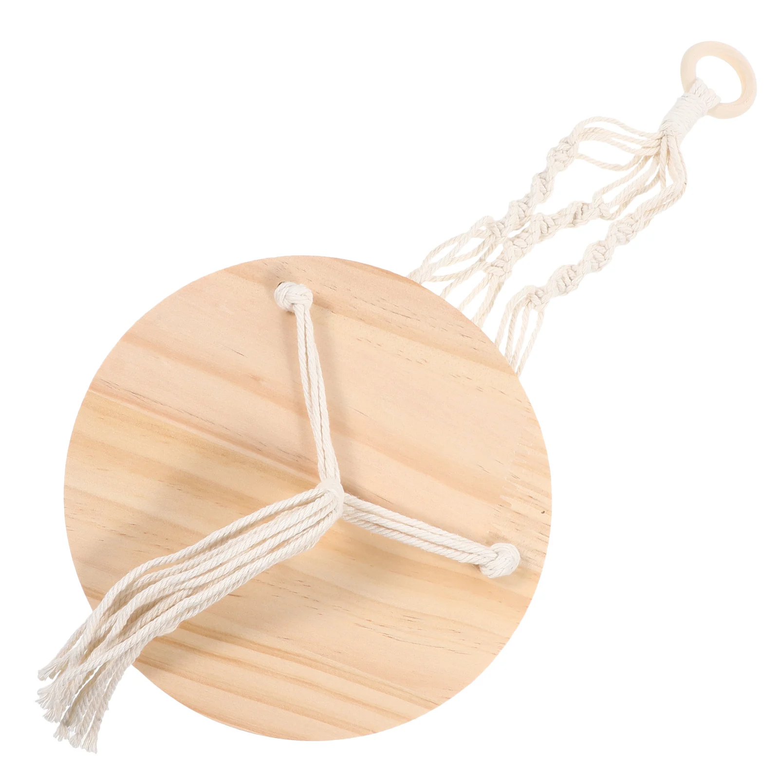 

Woven Tapestry Flower St Plant Shelf Wall Hanging Cotton Thread Knitting Decorative Pot Rack Simple Elegant Space Saving Safe