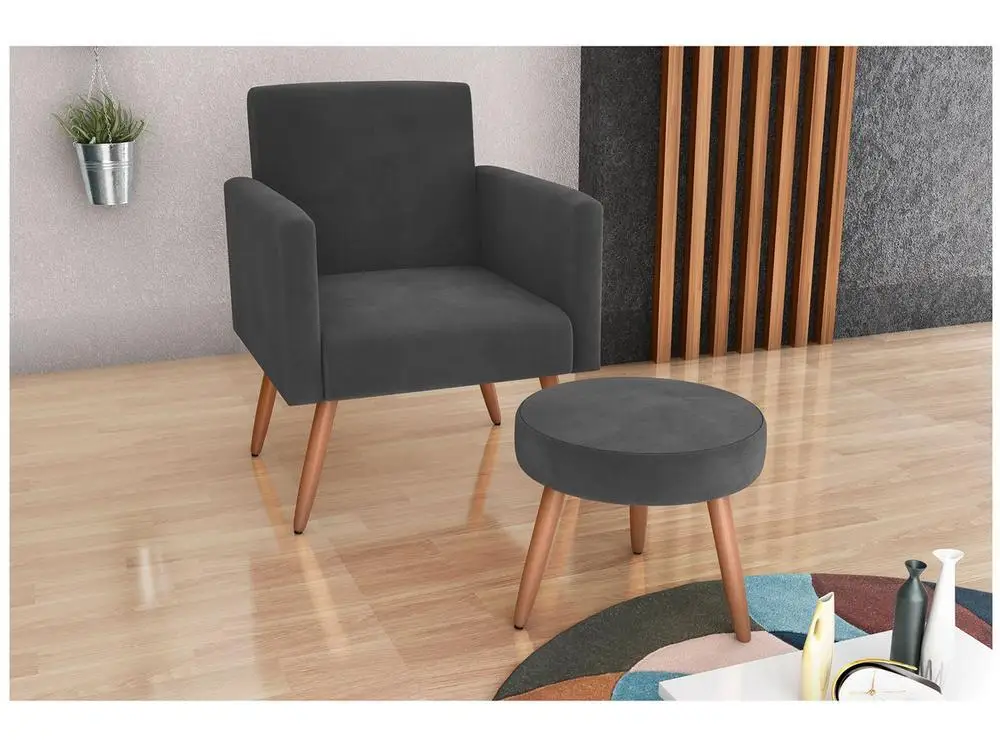 Dekorativer Sessel mit modernem Matrix-Puff